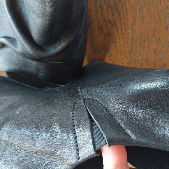 The Last Conspiracy Peep Toe Heels Black Leather - Picture 9 of 16